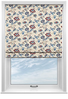 Land & Shore Orchard, Blue Red - Twist&Fit Roman Blind